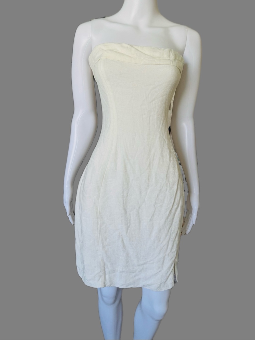 bp Strapless Cream Cocktail Dress